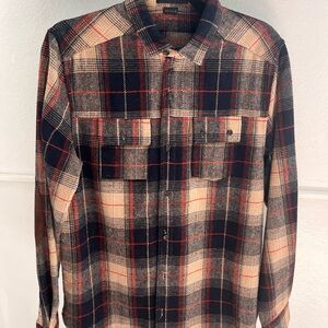 Men's Casual Plaid Button-Down Shirt
